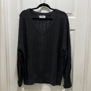 Old Navy Womens Charcoal V-Neck Sweater